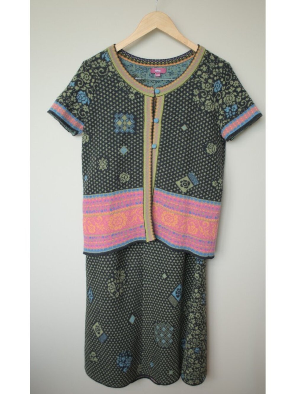 IVKO knit lambswool sweater and skirt set